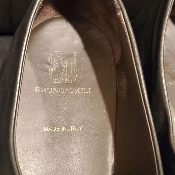 BRUNO MAGLI  Black Leather Mens Loafers - Size 11 1/2 - Picture 7 of 9